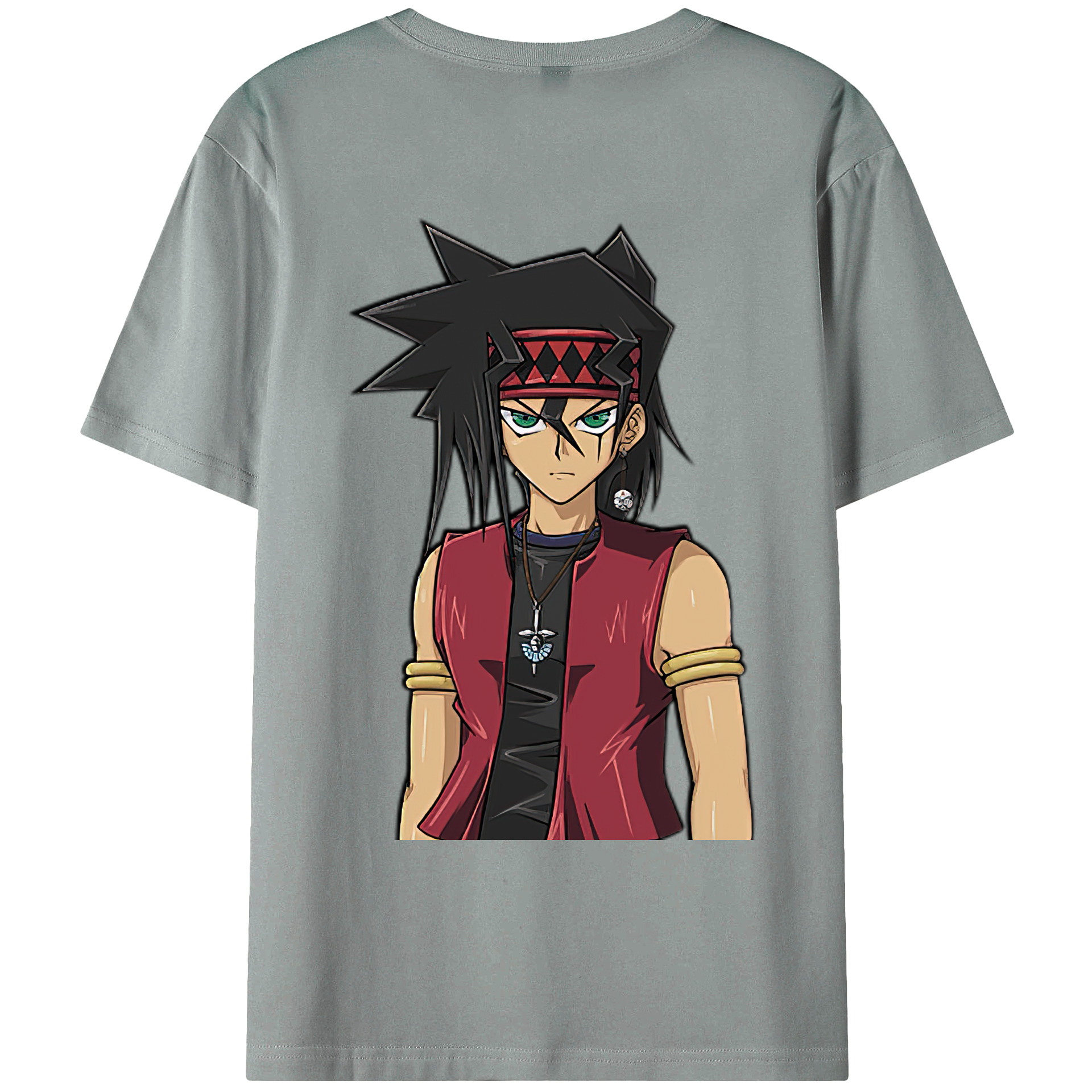 （画像用） 遊☆戯☆王 Yu-Gi-Oh! 綿100％ メンズ半袖Tシャツ（バックプリント） 通気性